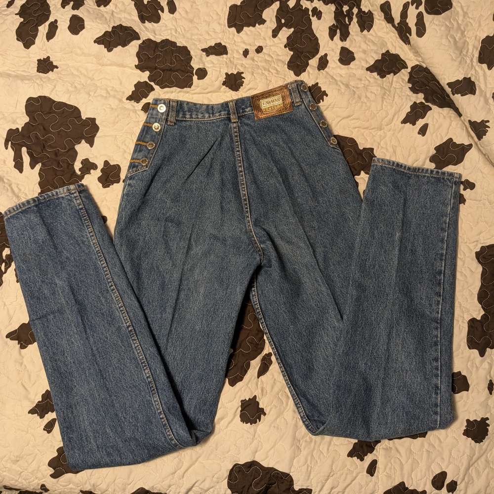 High Rise Blue Jeans